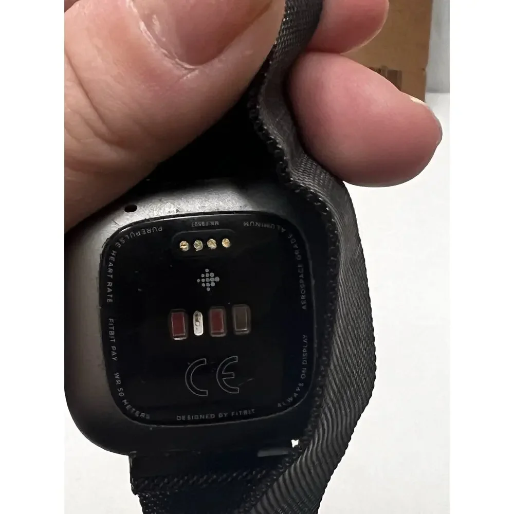Fitbit Versa 2 Fitness Smart Watch Activity Tracker Black Mesh Band